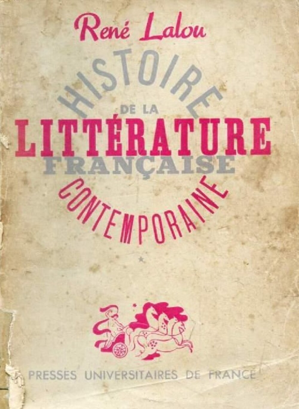 Cover für Histoire de la littérature française contemporaine