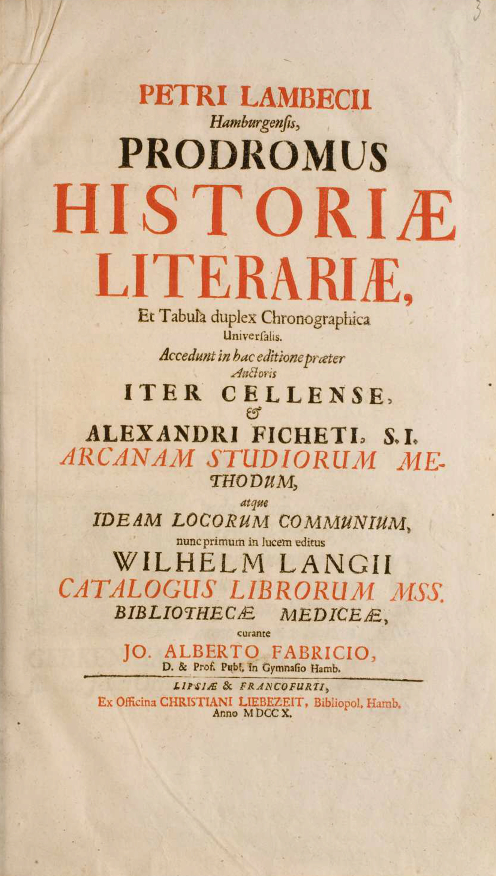 Cover für Prodromus historiae literariae