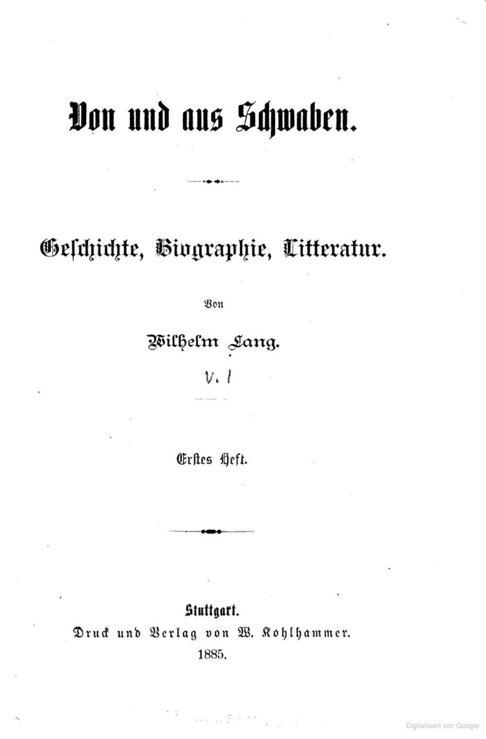 Cover für Von und aus Schwaben