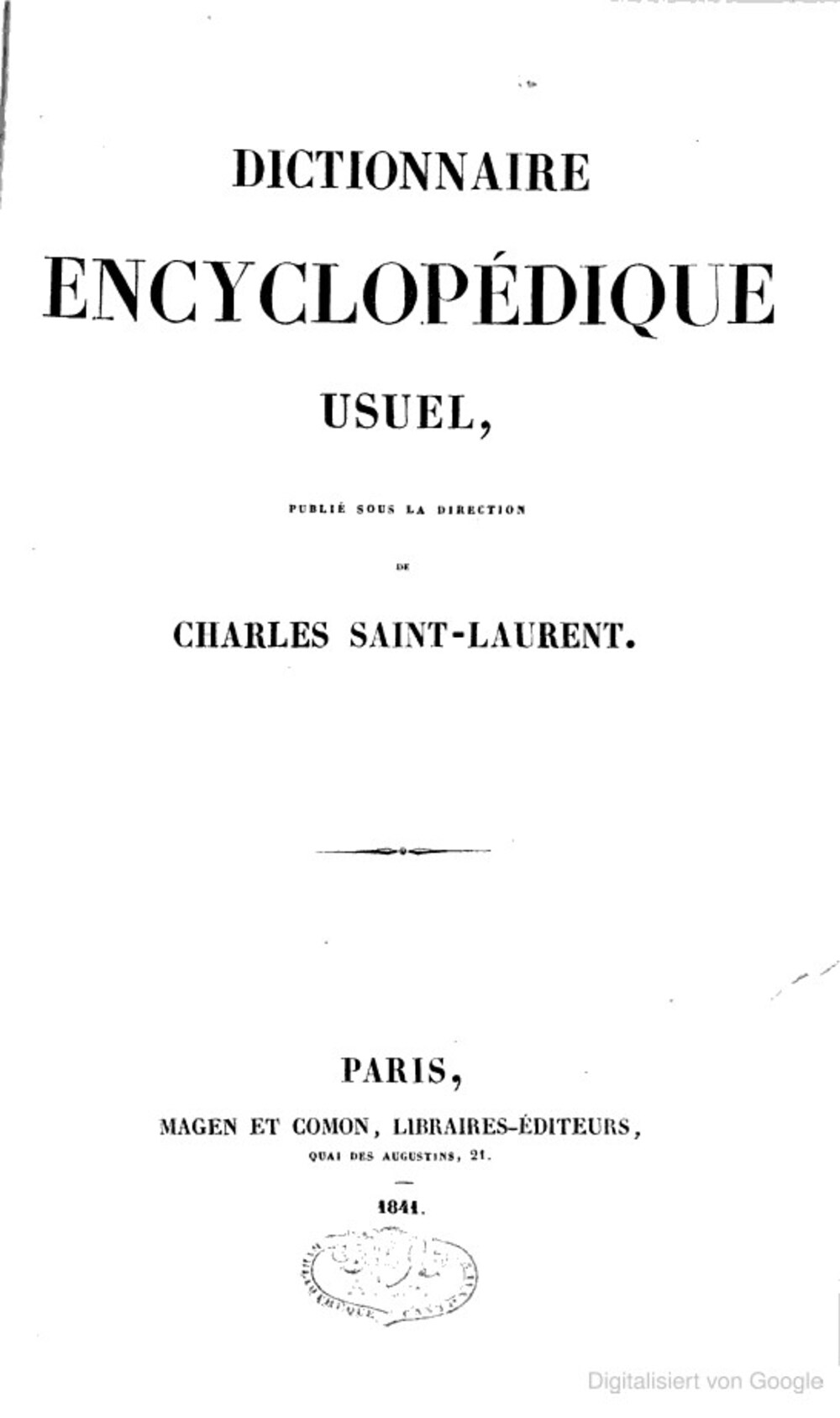 Cover für Dictionnaire encyclopédique usuel