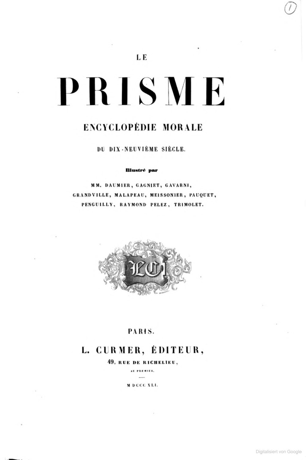 Cover für Le prisme