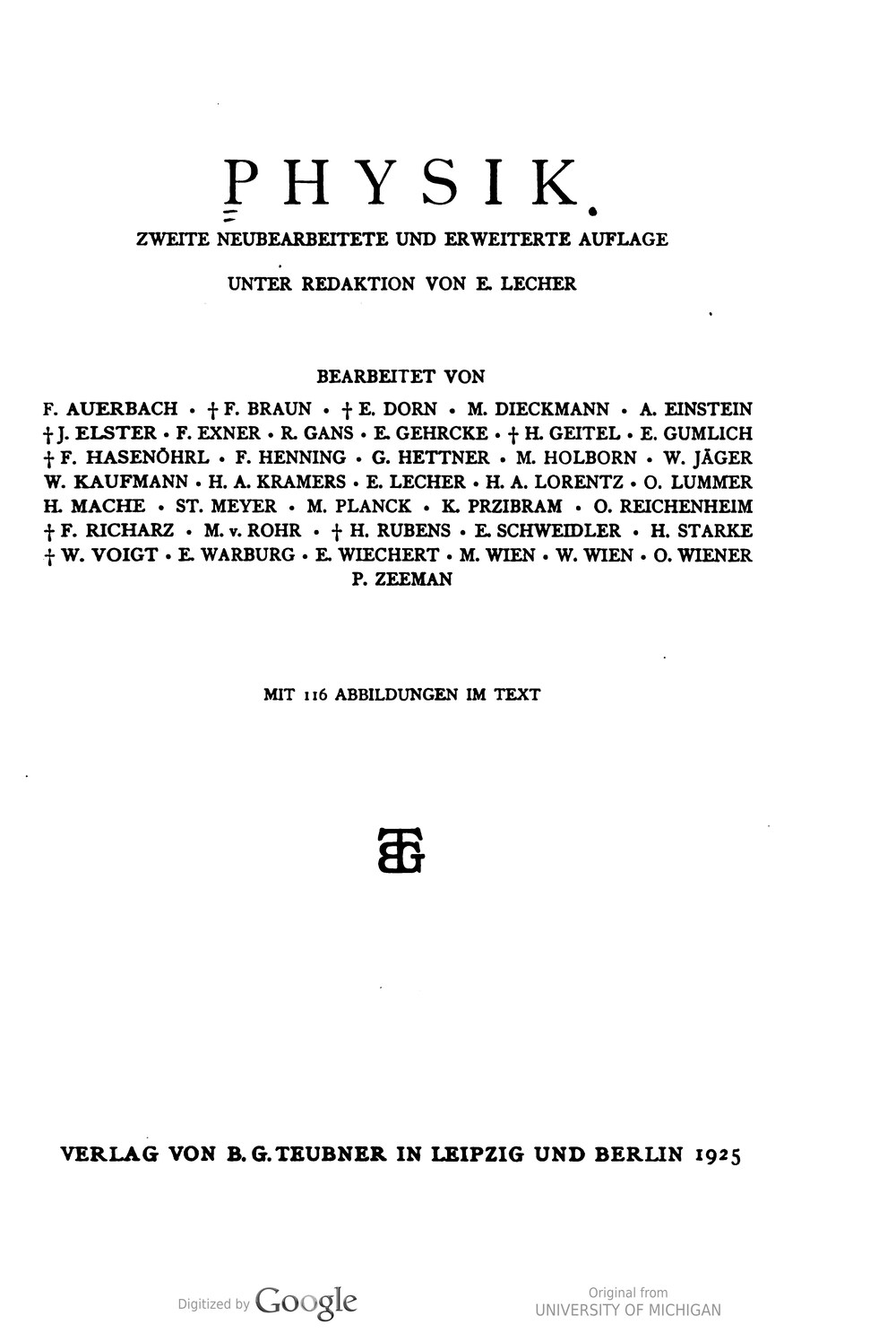 Cover für Physik