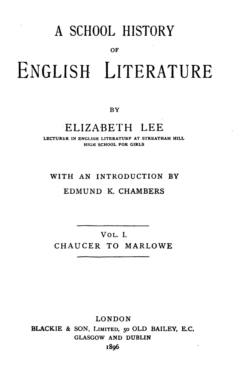 Cover für A school history of English literature