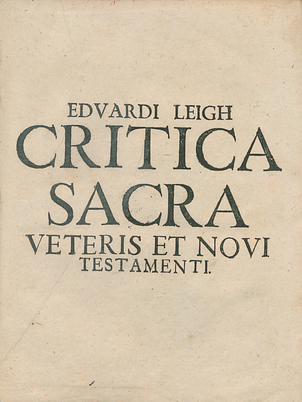 Cover für Eduardi Leigh Critica sacra