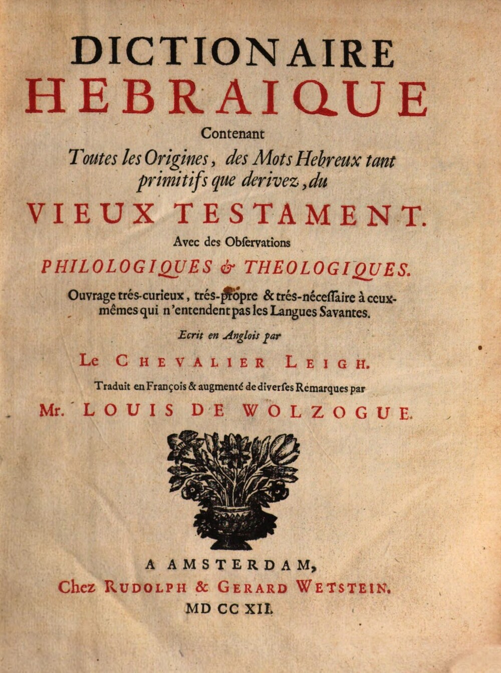 Cover für Dictionaire hébraique