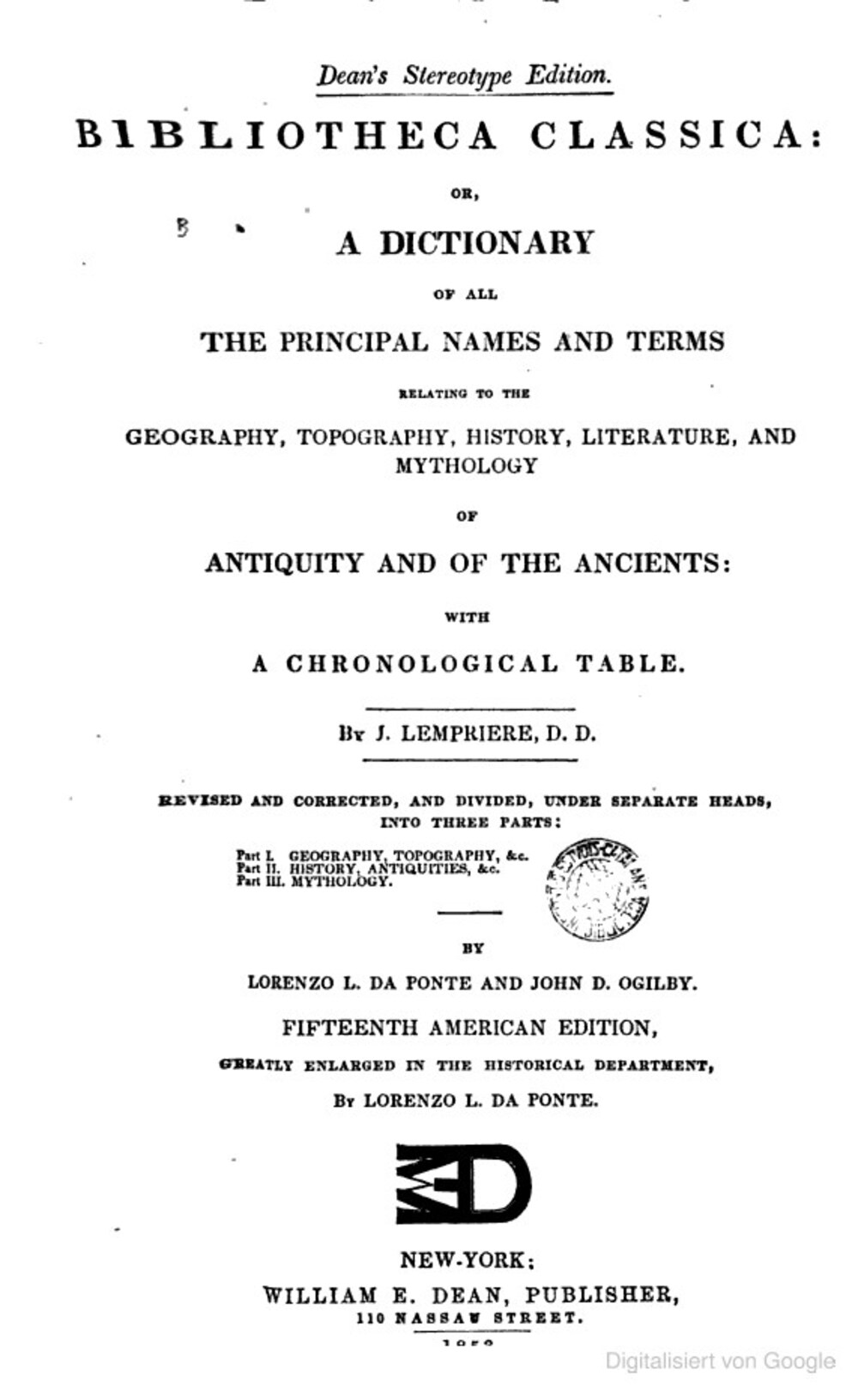 Cover für Bibliotheca classica