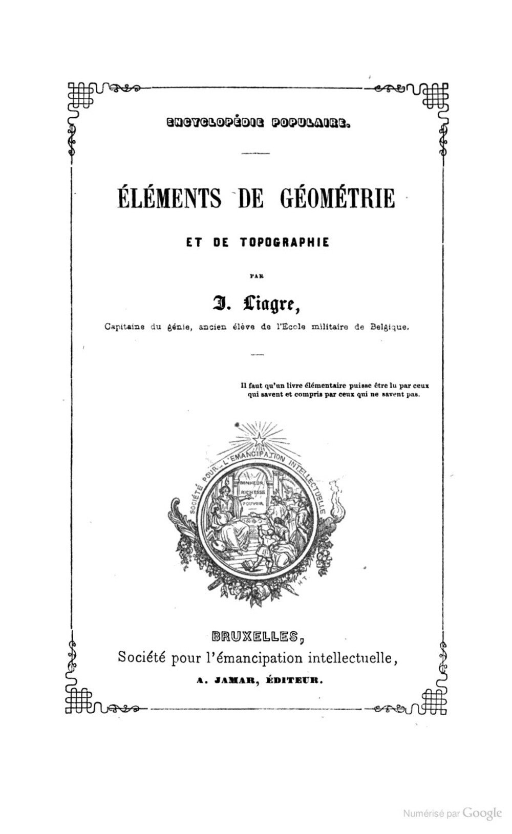 Cover für Éléments de géométrie et de topographie