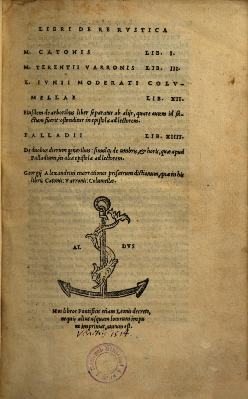 Cover für Libri de re rustica