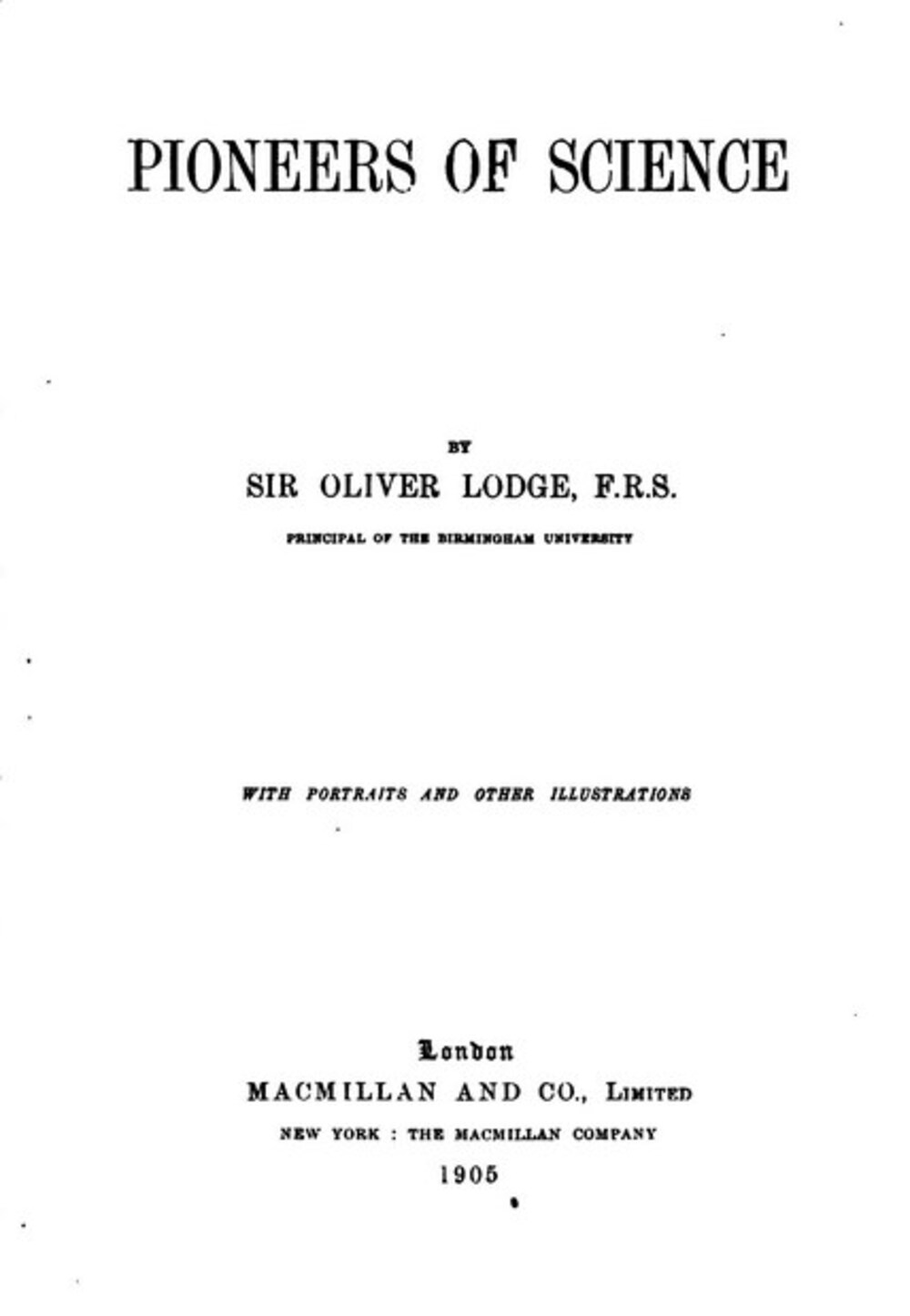 Cover für Pioneers of science