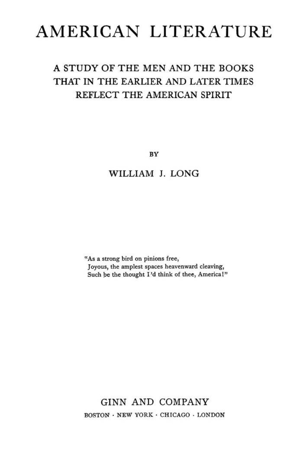 Cover für American literature