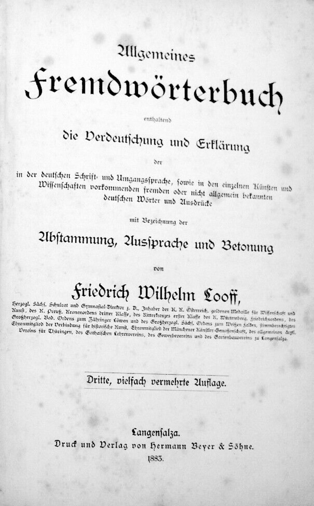 Cover für Allgemeines Fremdwörterbuch