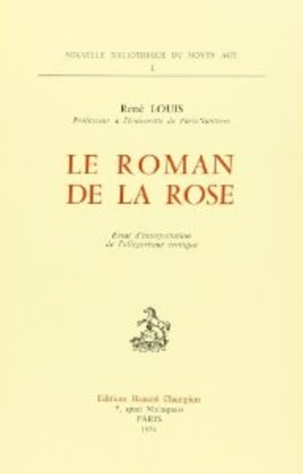 Cover für Le roman de la rose
