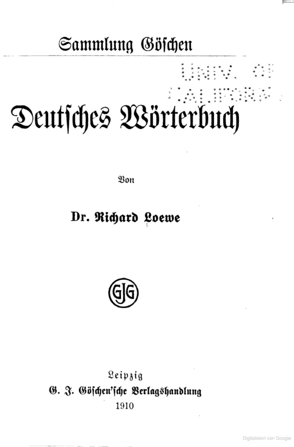 Cover für Deutsches Wörterbuch