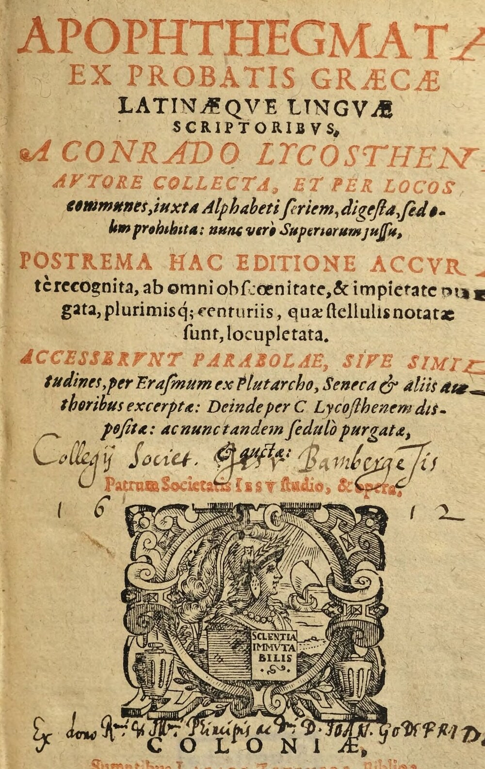 Cover für Apophthegmata,