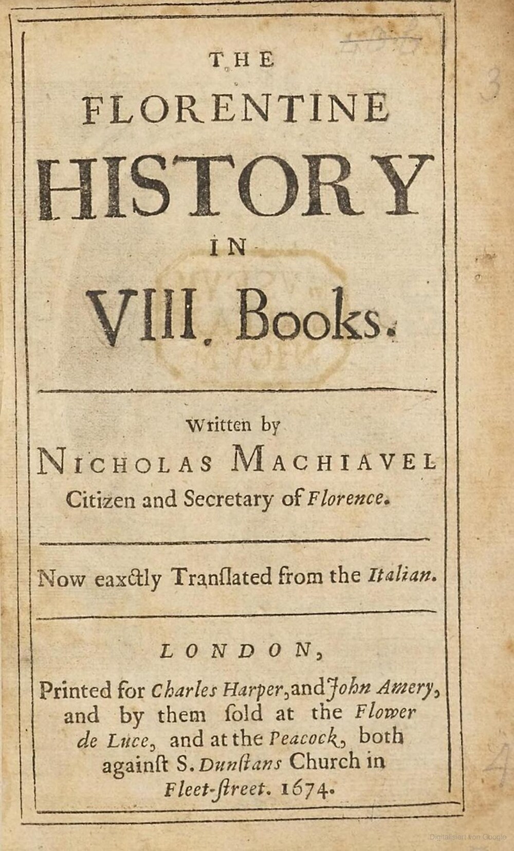 Cover für The Florentine history in VIII. books