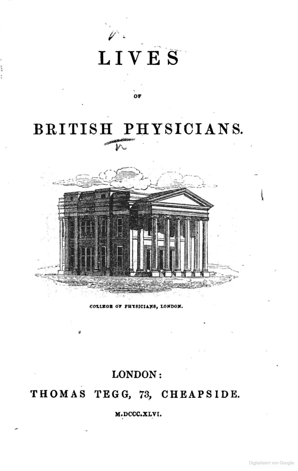 Cover für Lives of British physicians