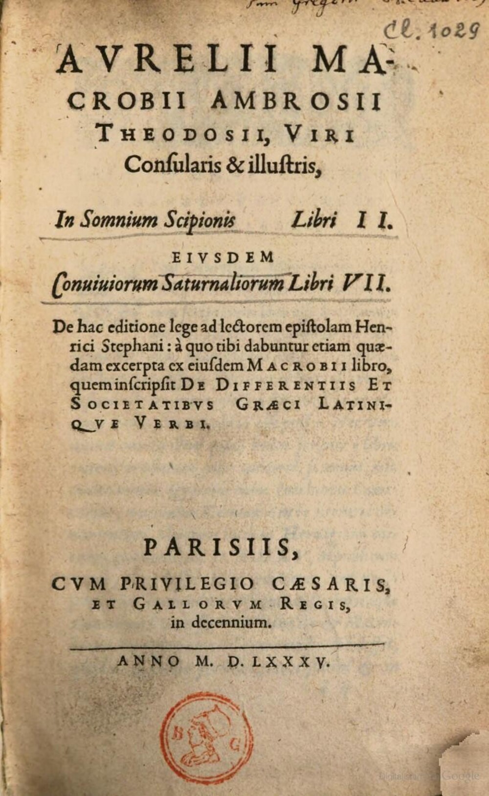 Cover für Diei Saturnaliorum
