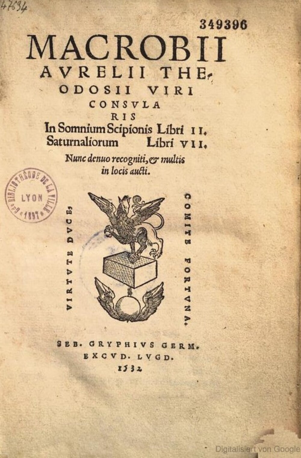 Cover für Saturnaliorum Libri VI