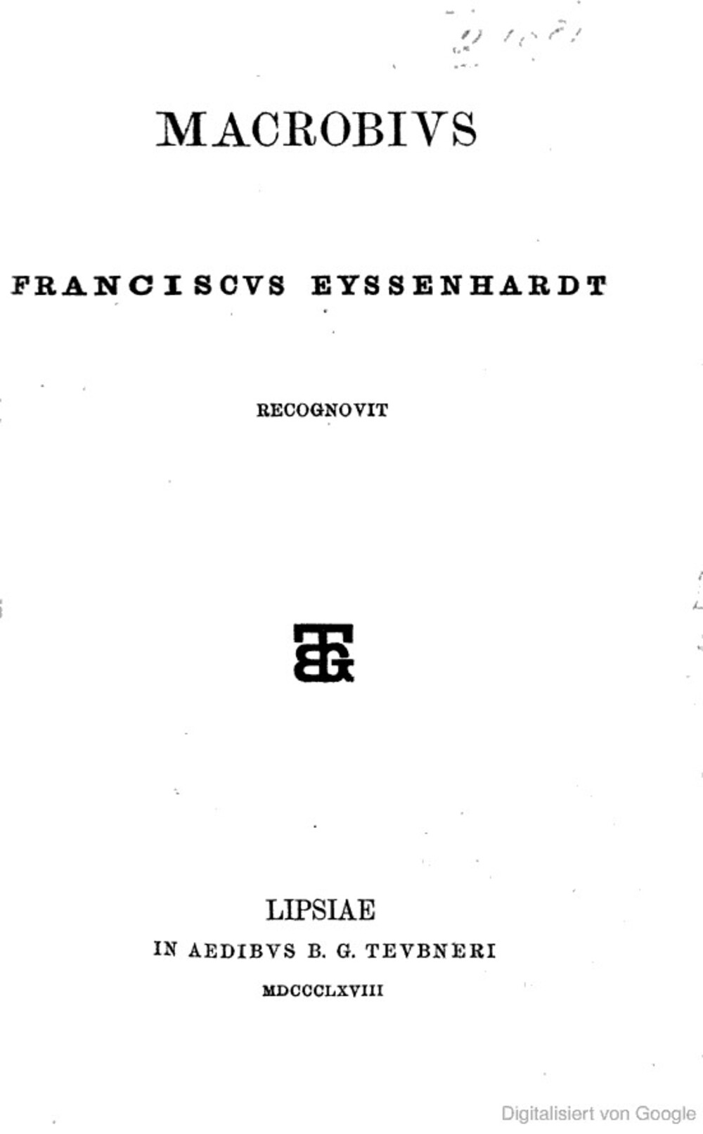 Cover für Macrobius