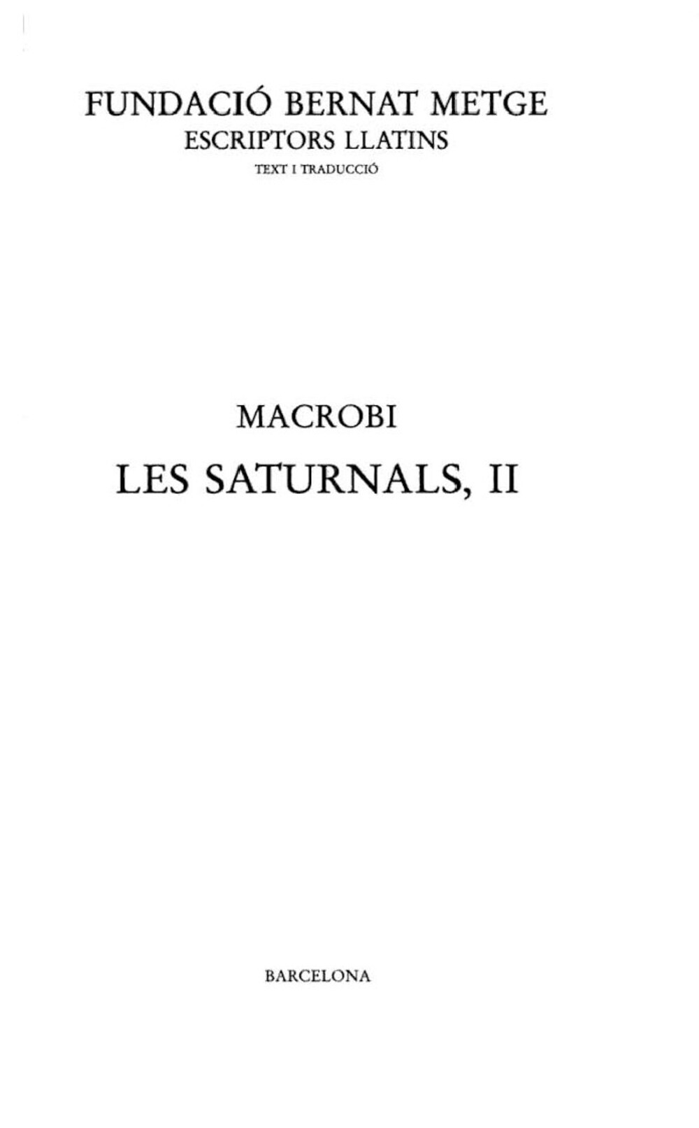 Cover für Les saturnals