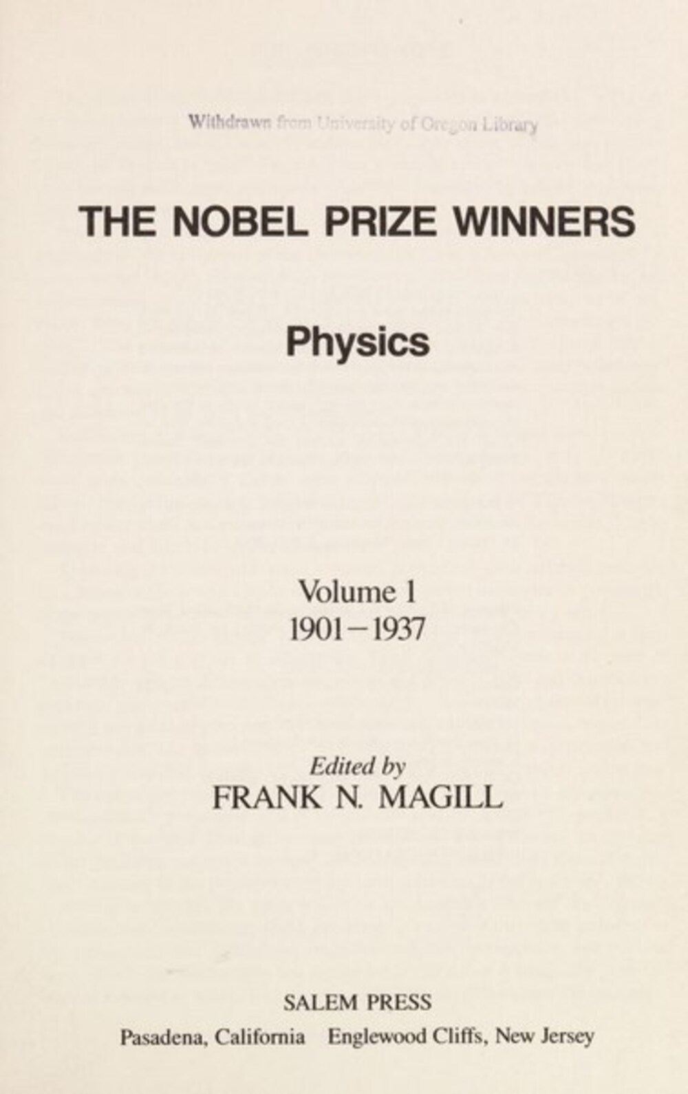 Cover für The Nobel prize winners