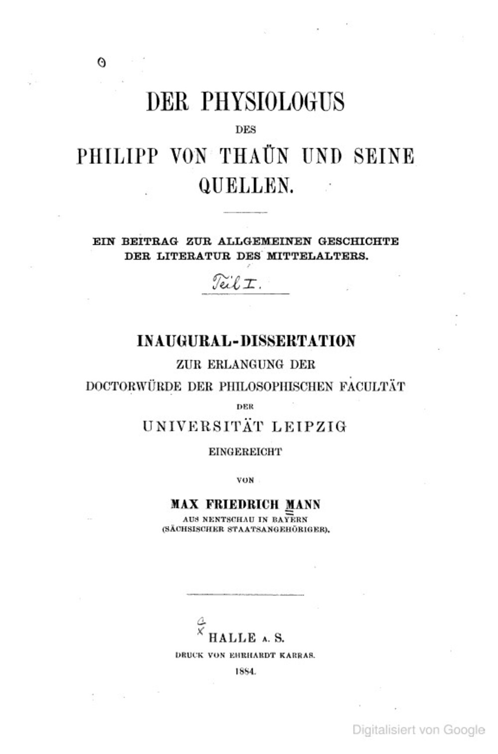 Cover für Der Physiologus des Philipp von Thaün und seine Quellen