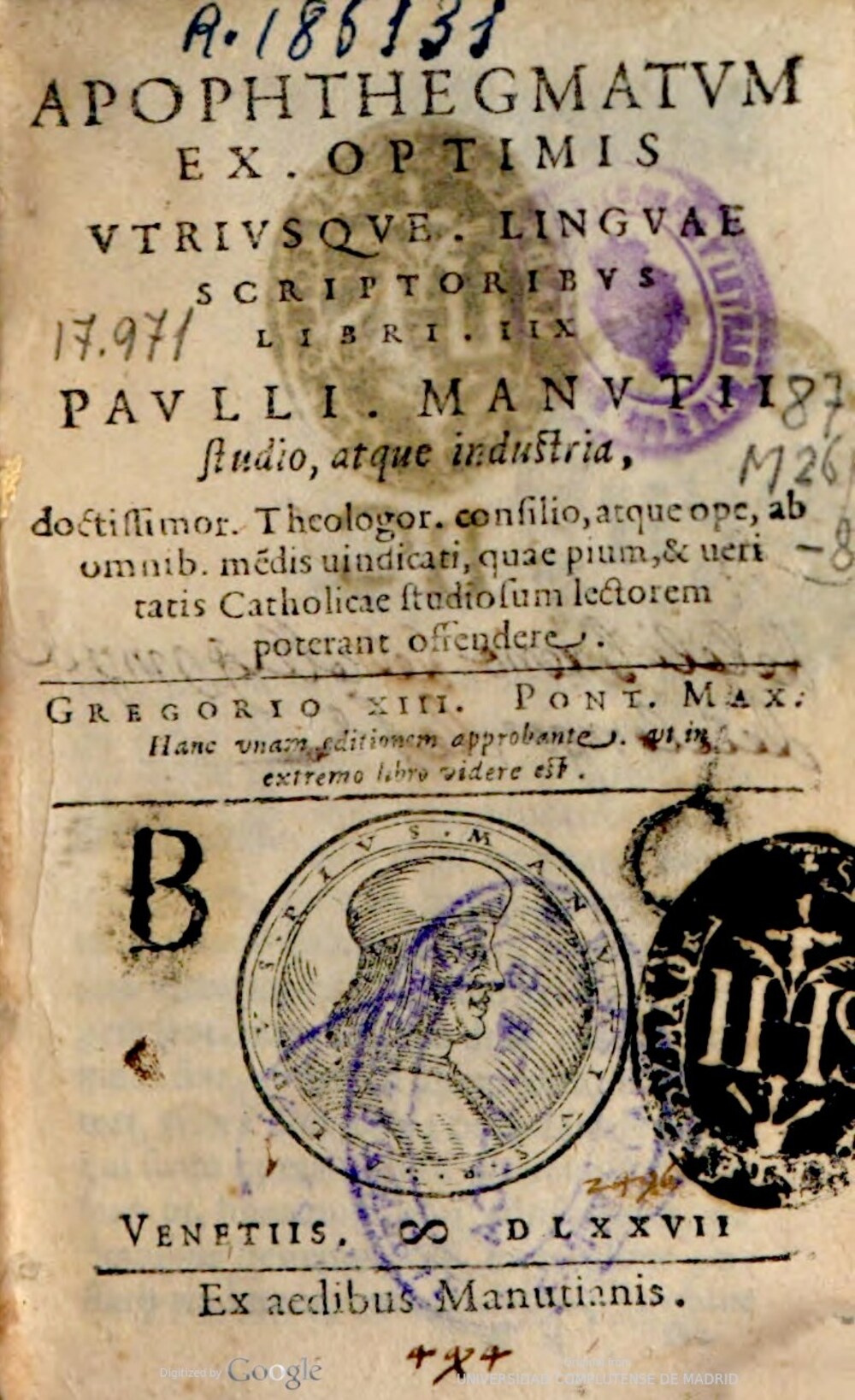 Cover für Apophthegmatum