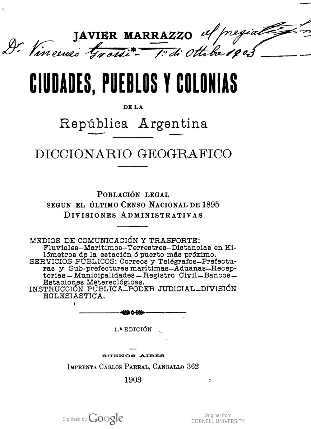 Cover für Ciudades, pueblos y colonias de la República Argentina