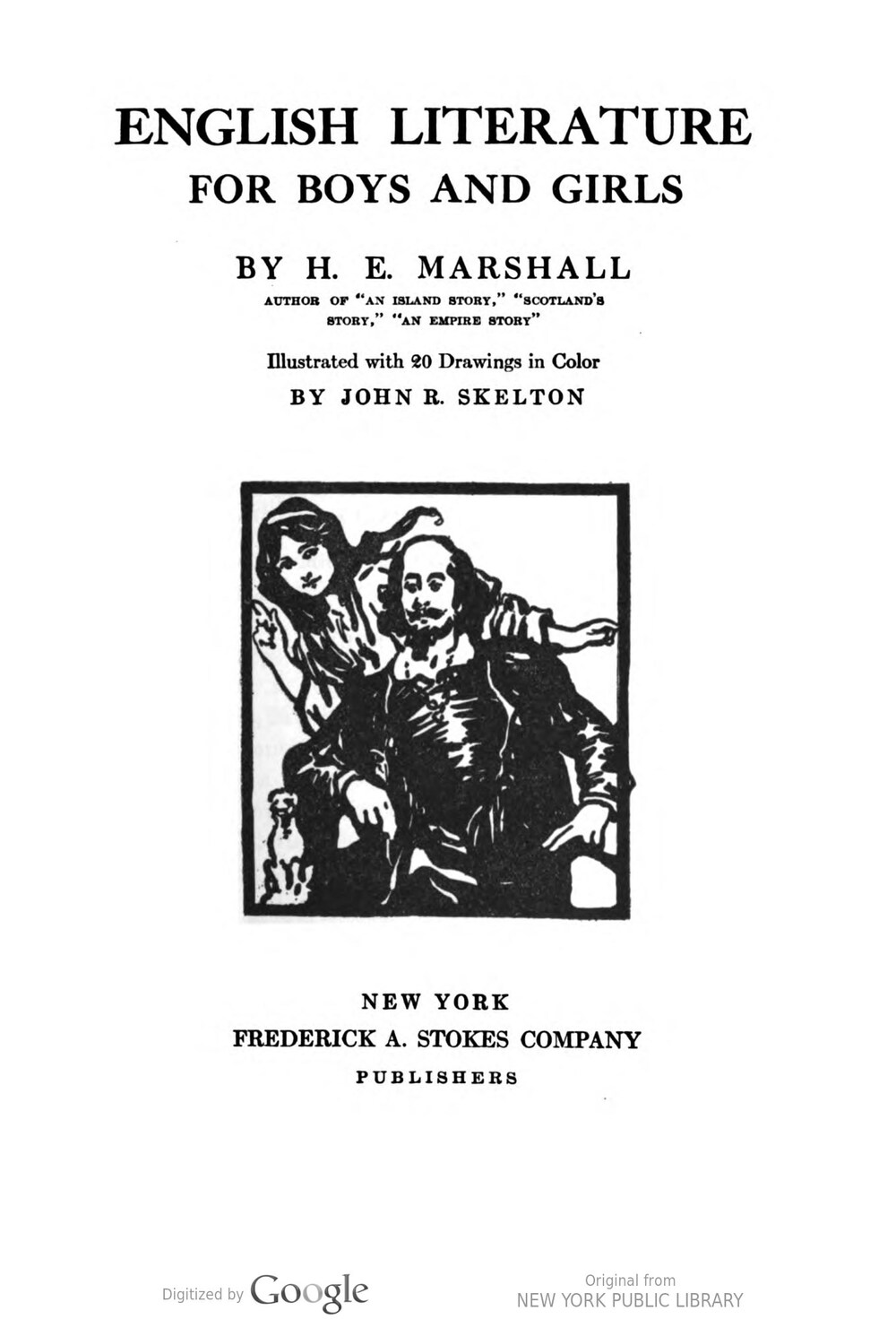 Cover für English literature for boys and girls
