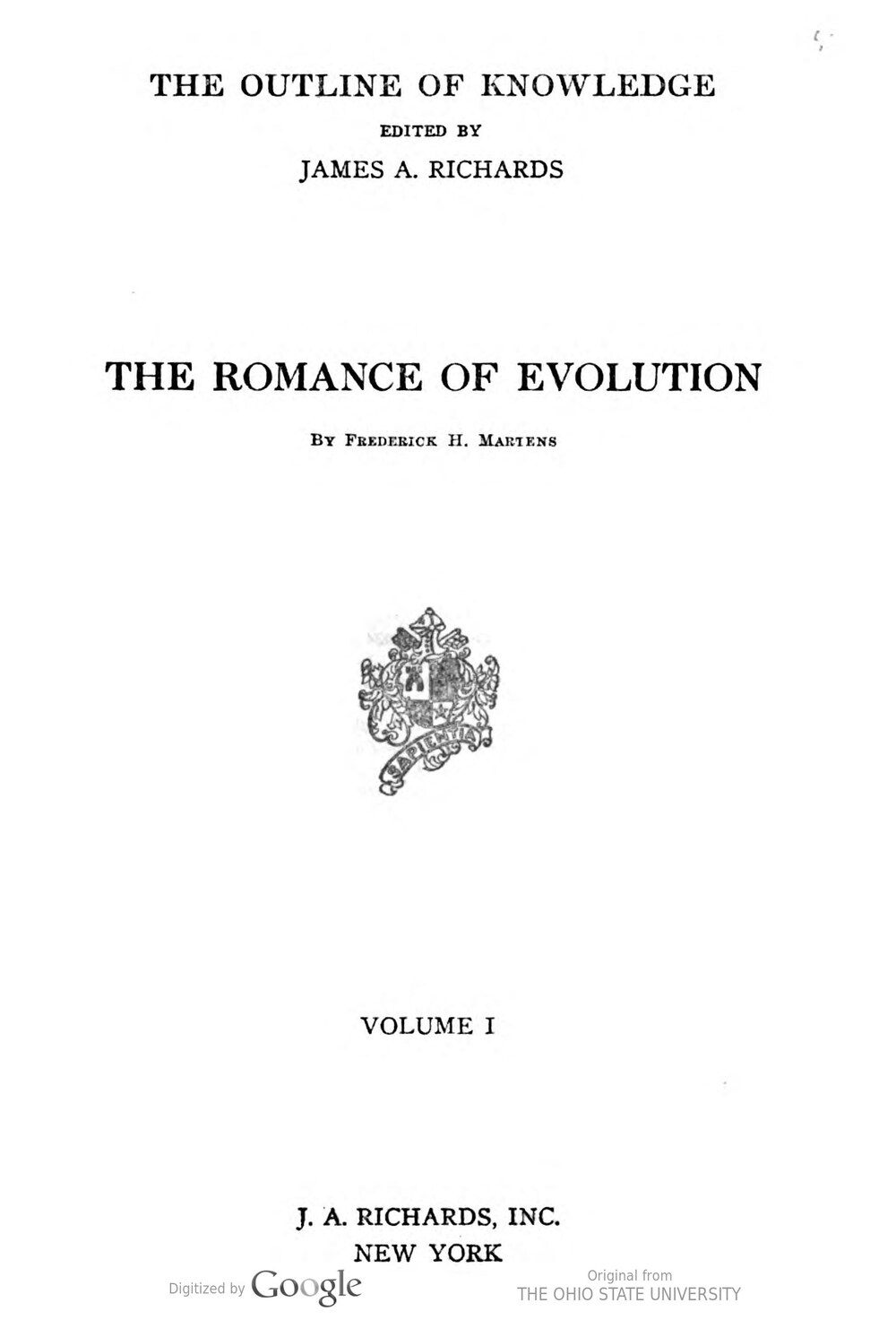 Cover für The romance of evolution