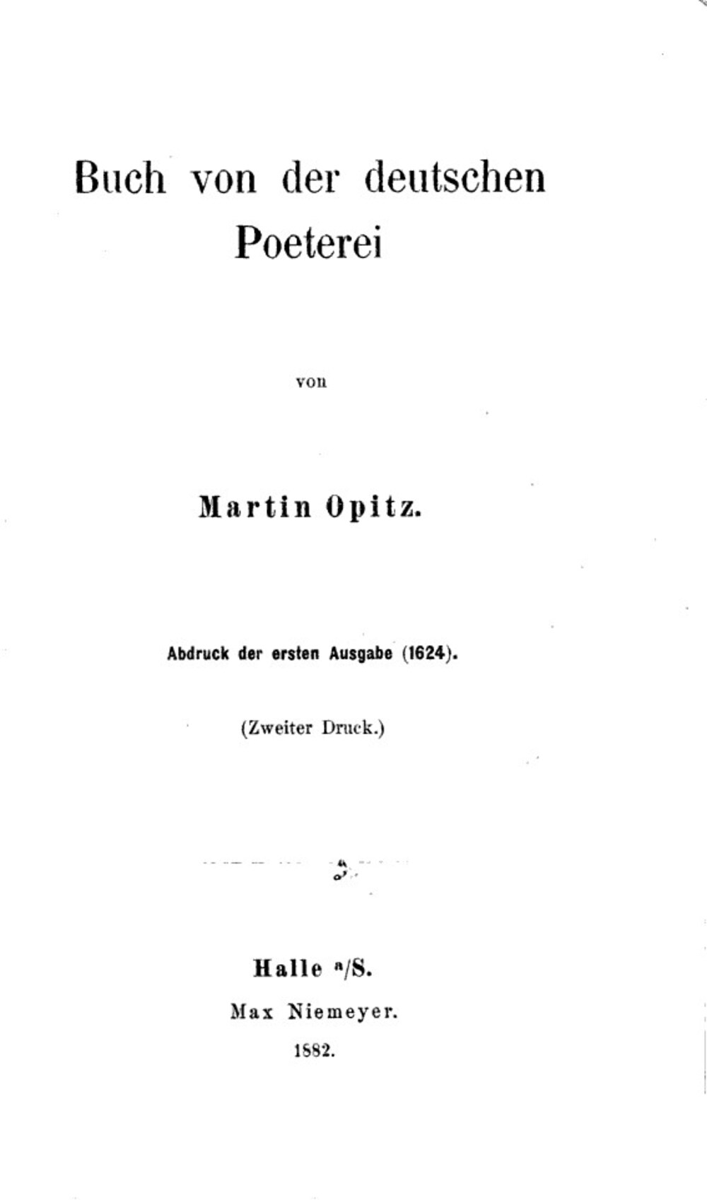 Cover für Buch von der deutschen Poeterei