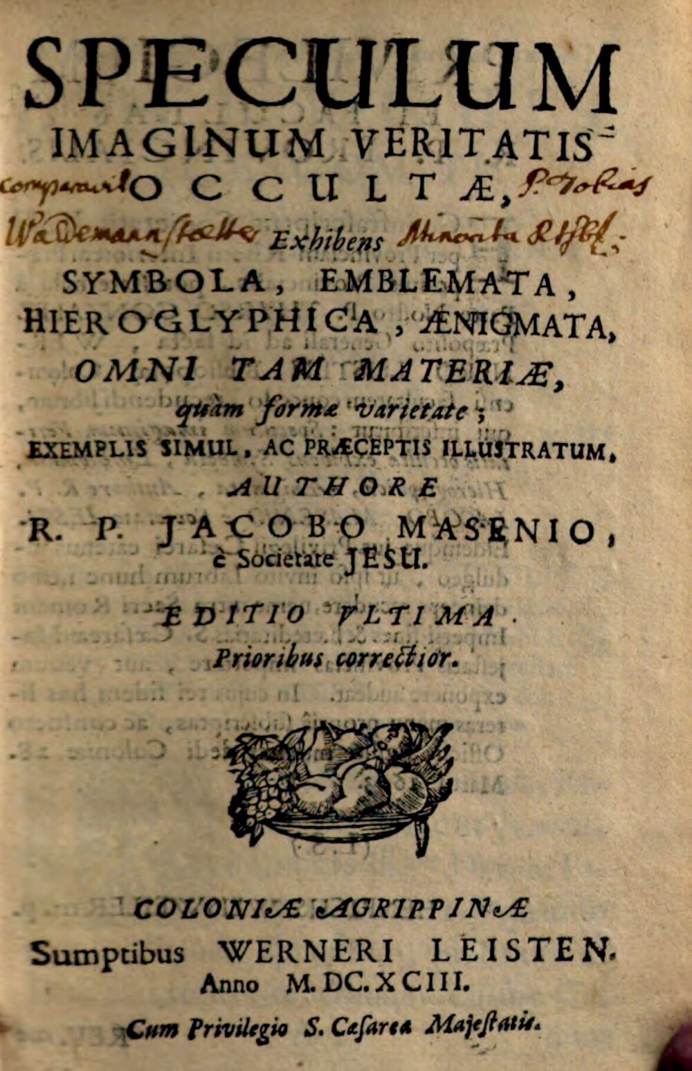 Cover für Speculum imaginum veritatis occultae