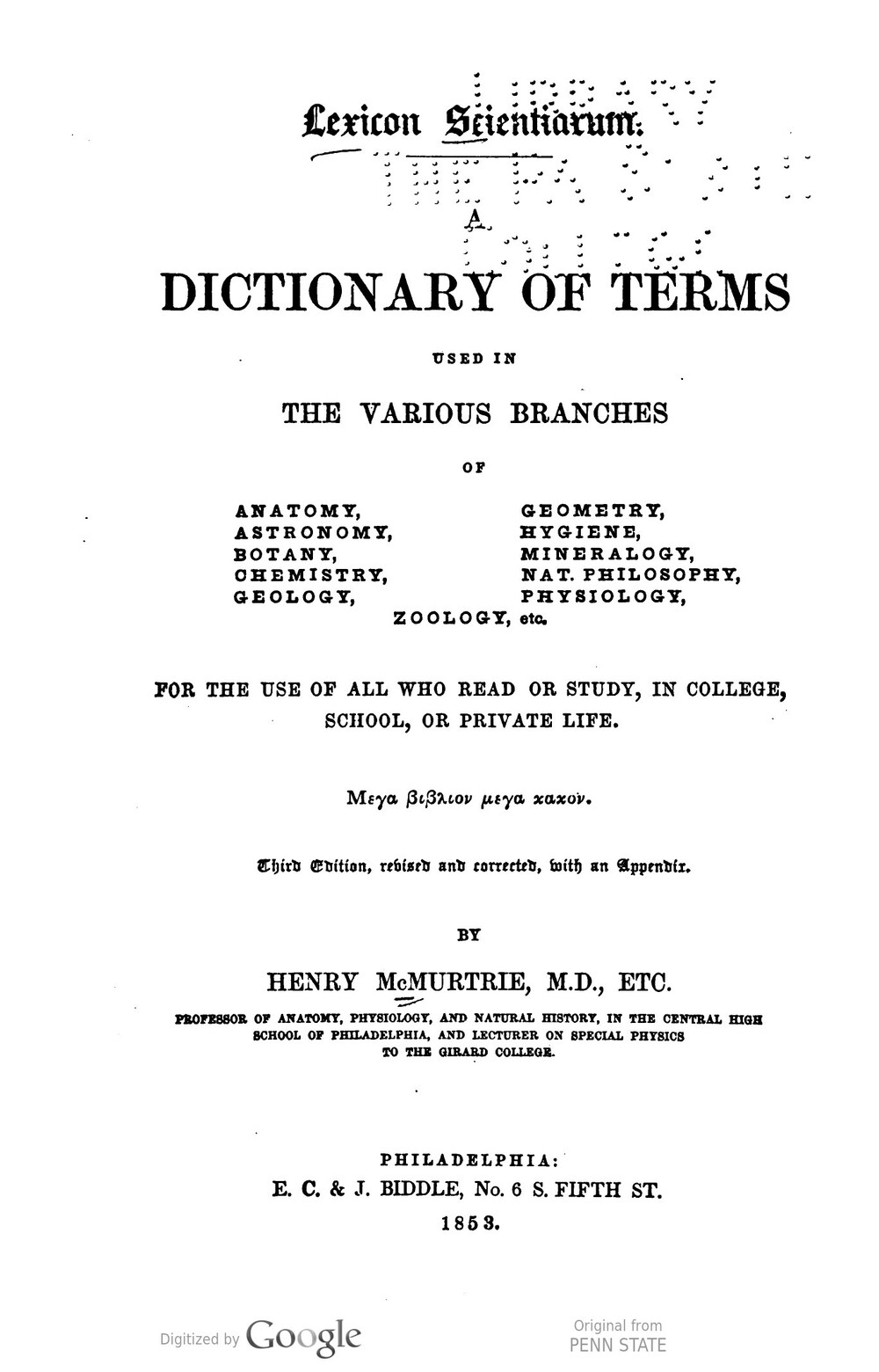 Cover für Lexicon scientiarum