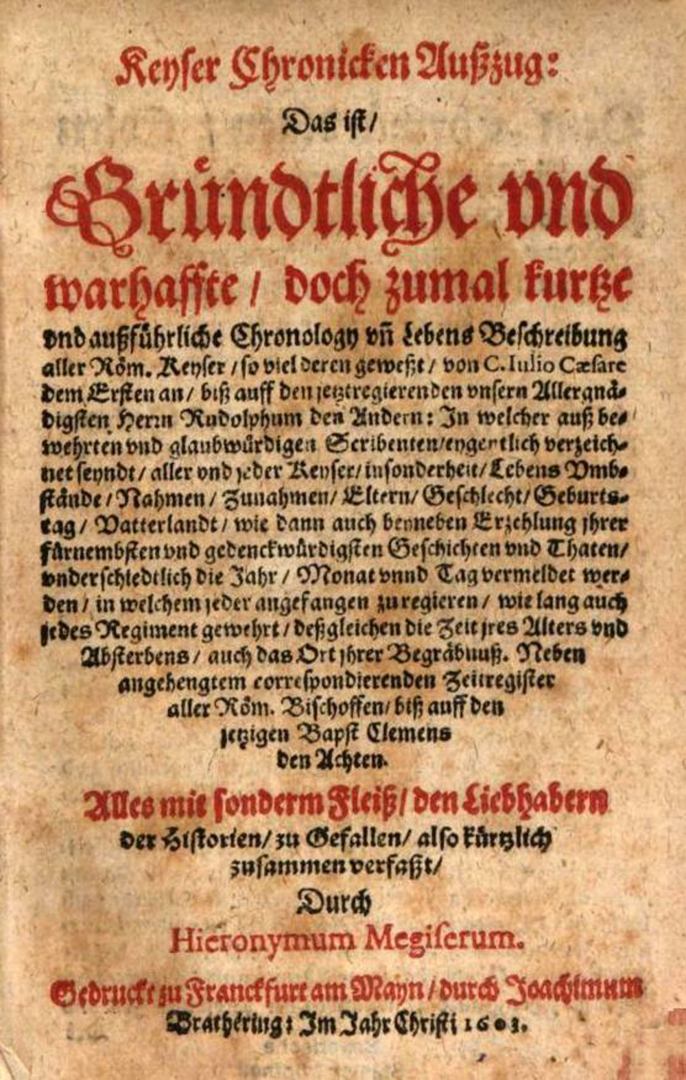Cover für Keyser Chronicken Außzug
