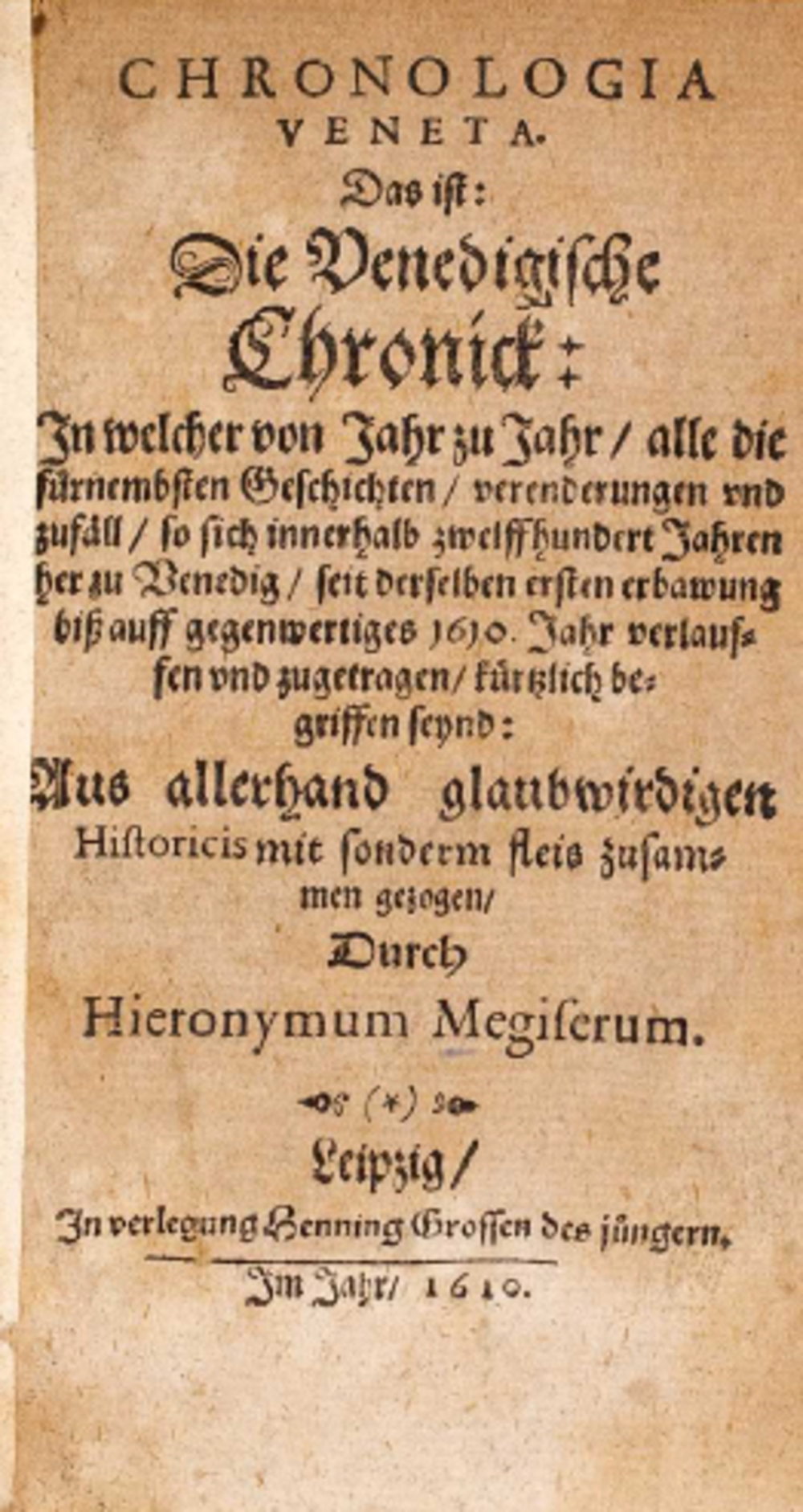 Cover für Chronologia Veneta