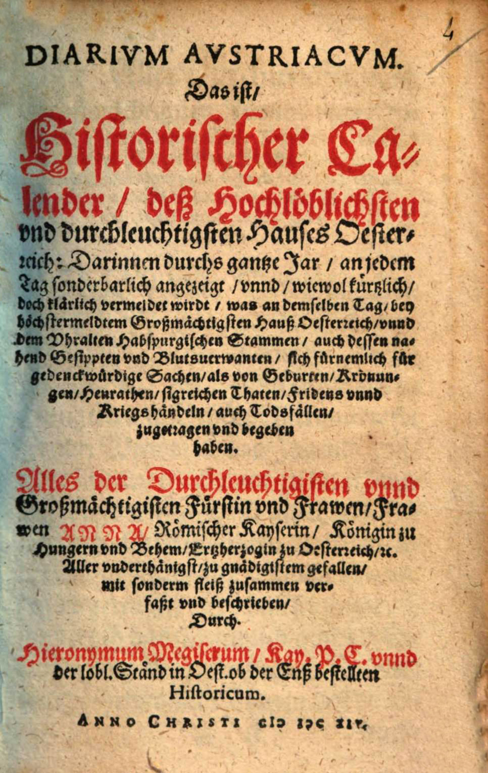 Cover für Diarium Austriacum