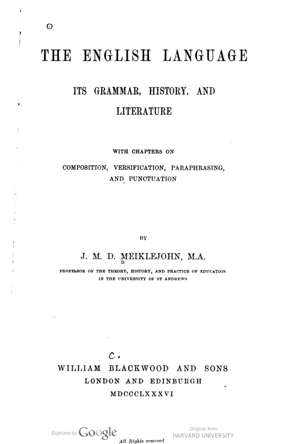 Cover für The English language
