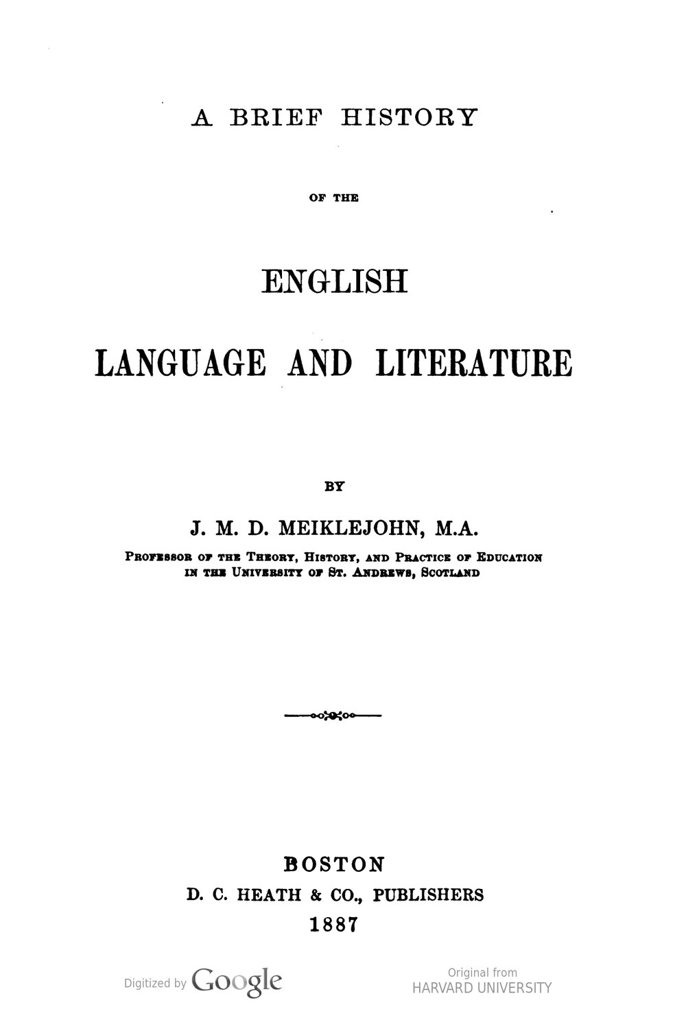 Cover für A brief history of the English language and literature