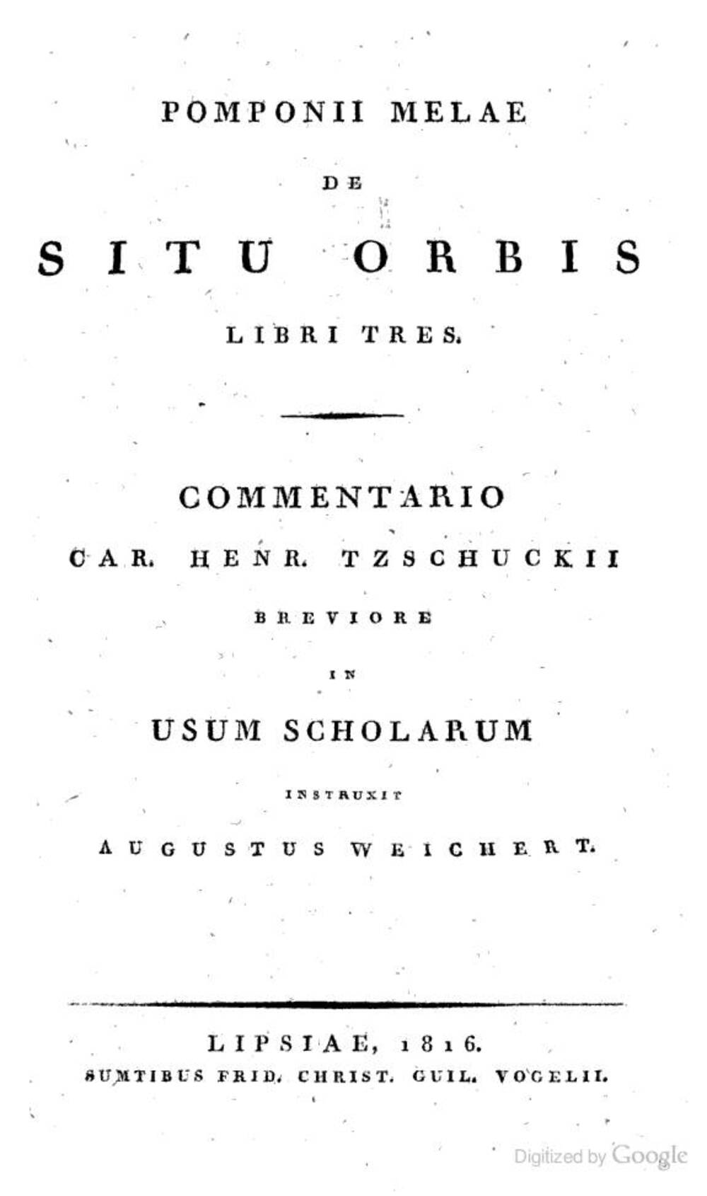 Cover für De situ orbis libri tres