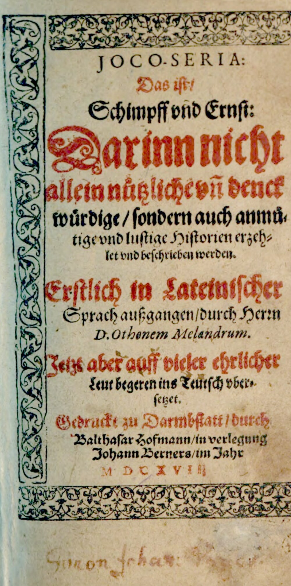 Cover für Joco-Seria