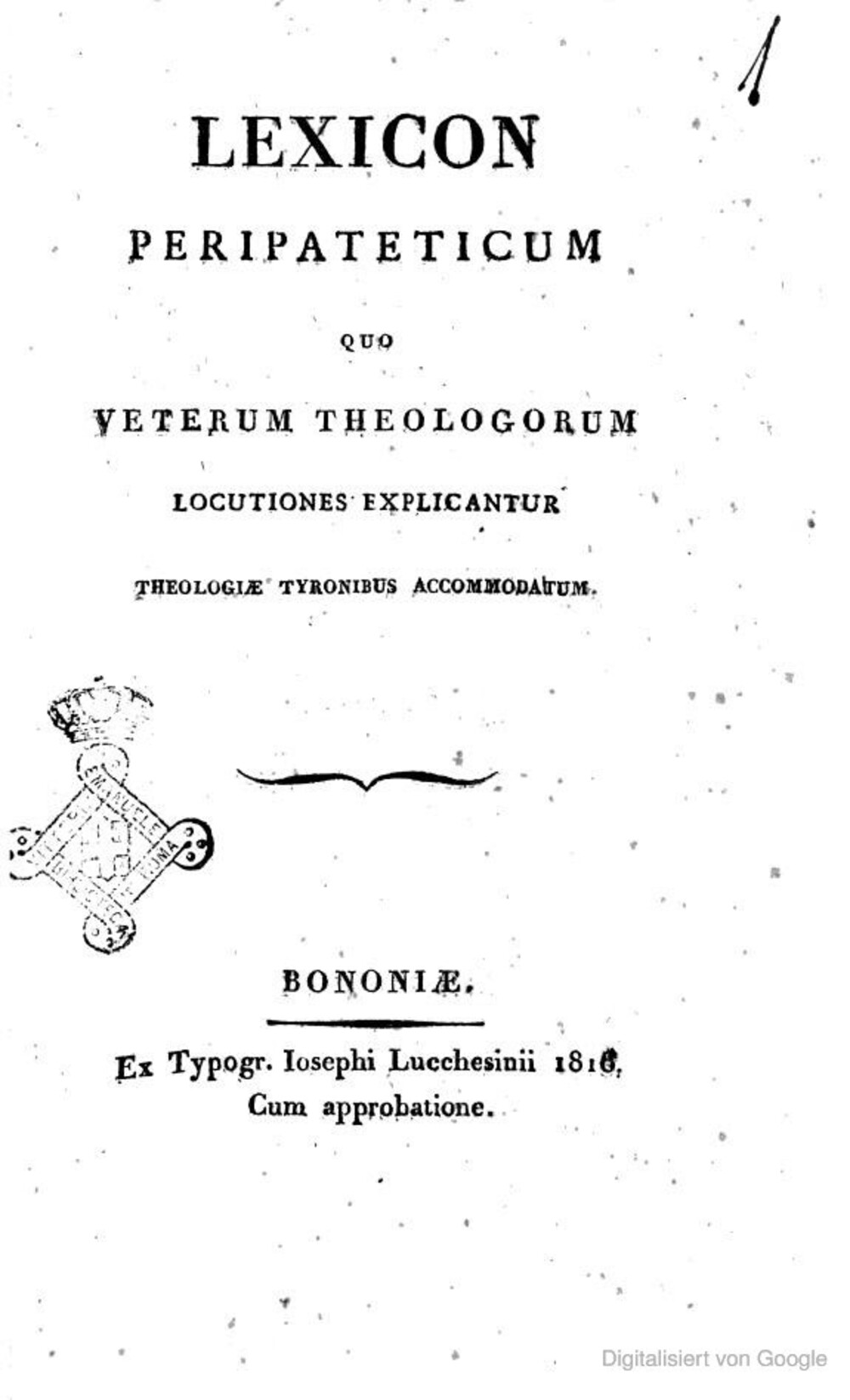 Cover für Lexicon peripateticum