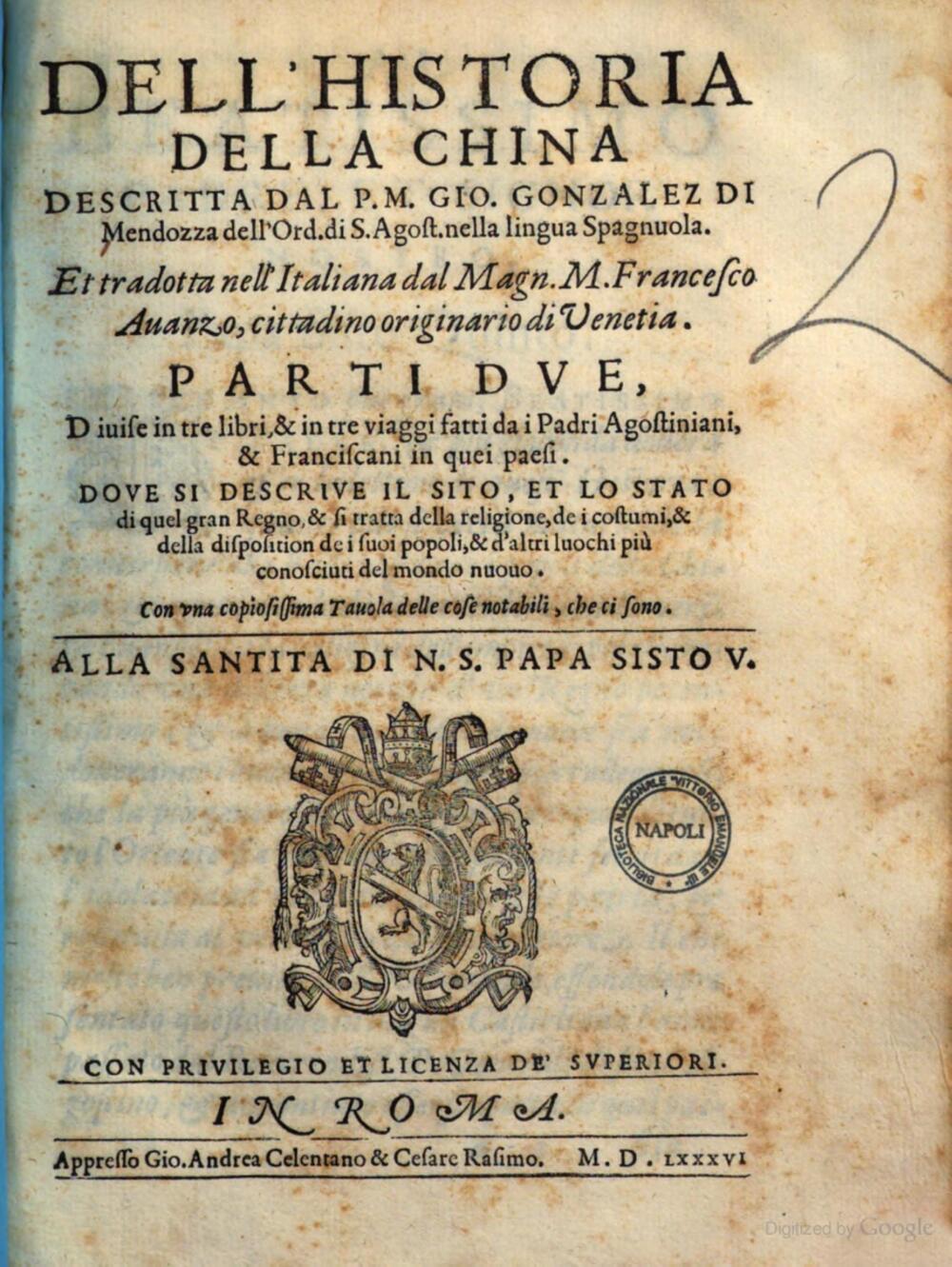 Cover für Dell'historia della China