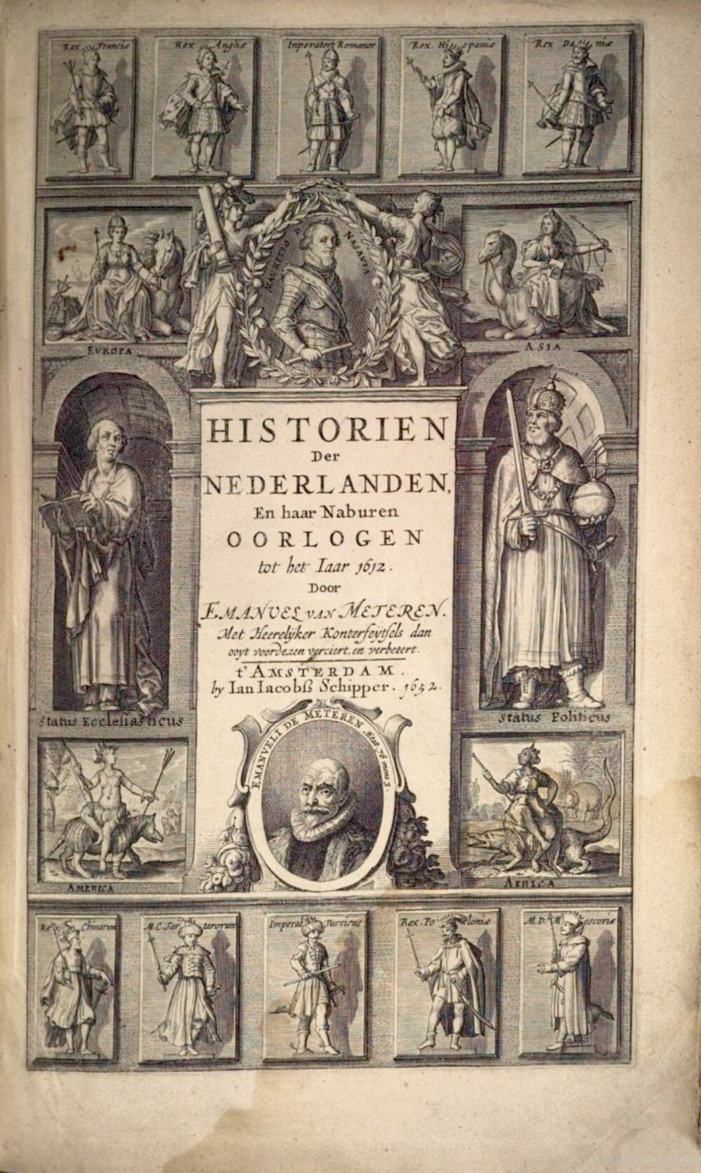 Cover für Historien der Nederlanden, en haar naburen oorlogen tot het iaar 1612