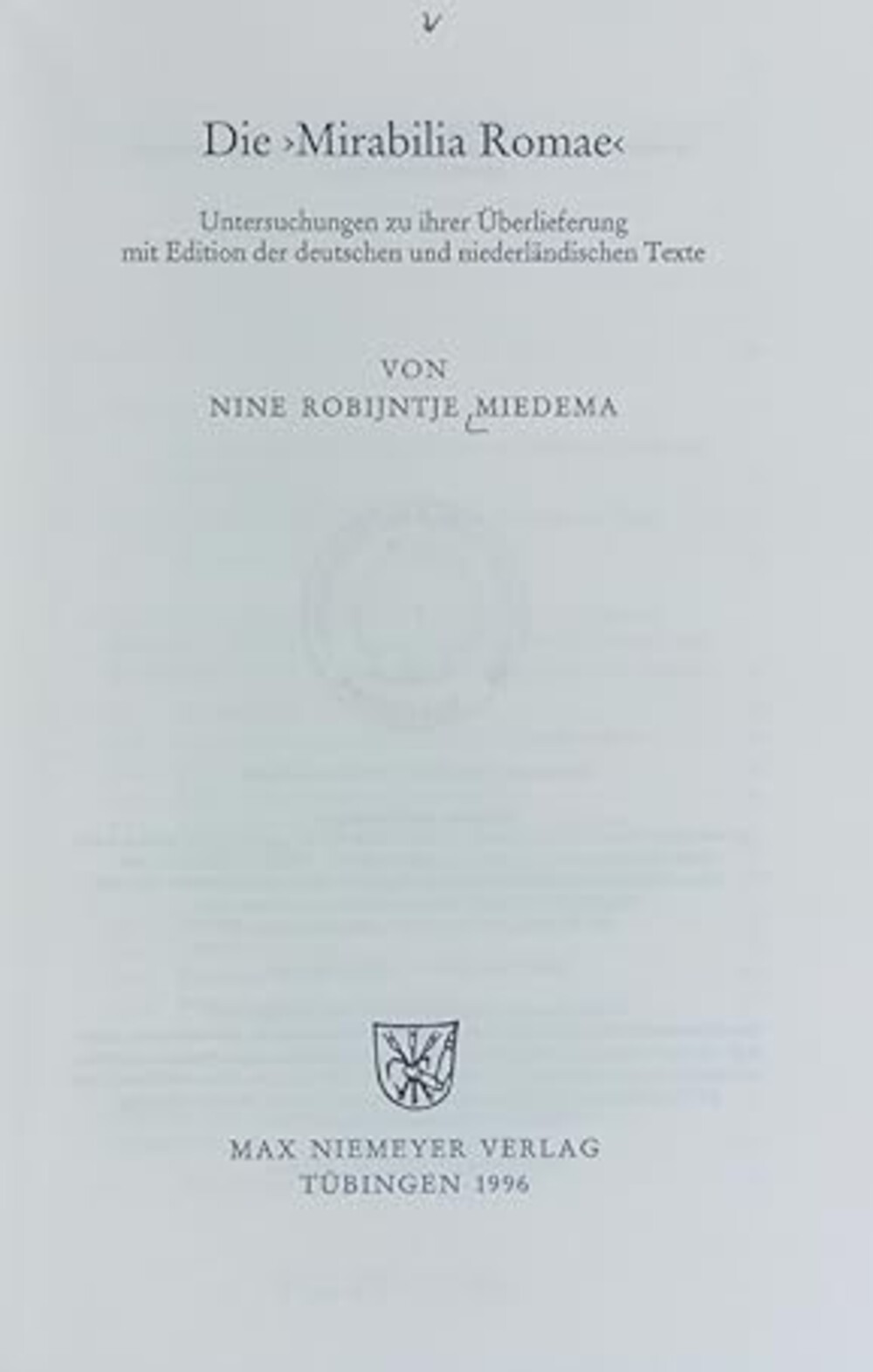 Cover für Mirabilia Romae
