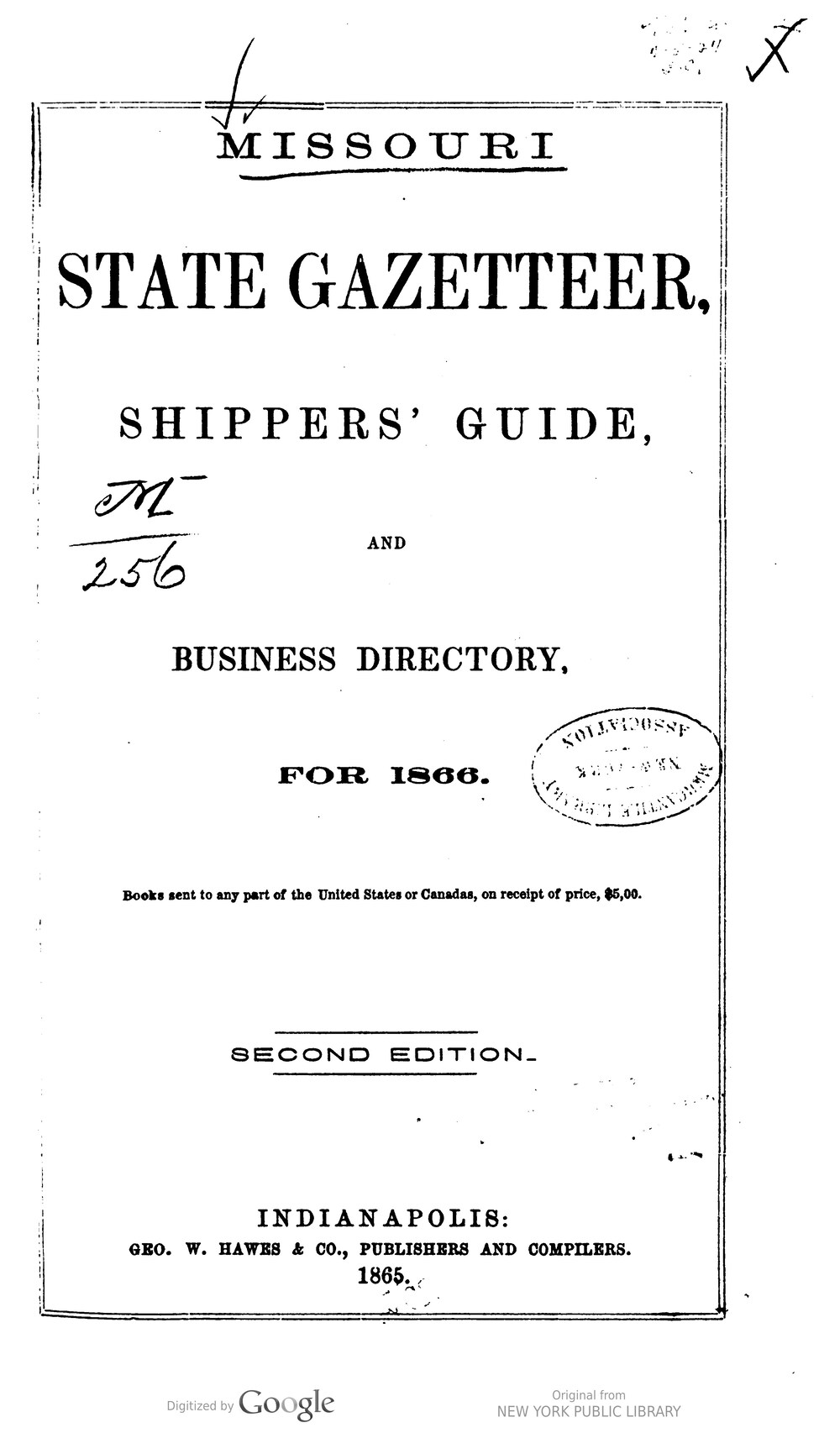 Cover für Missouri state gazetteer, shippers' guide, and business directory