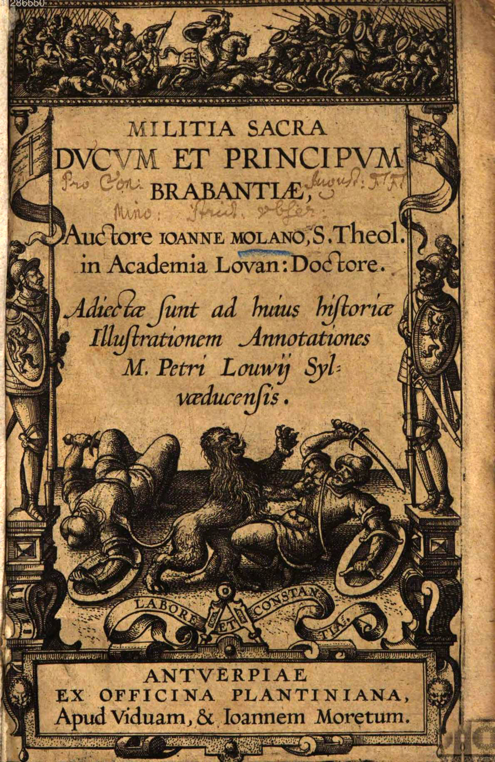 Cover für Militia sacra ducum et principum Brabantiae