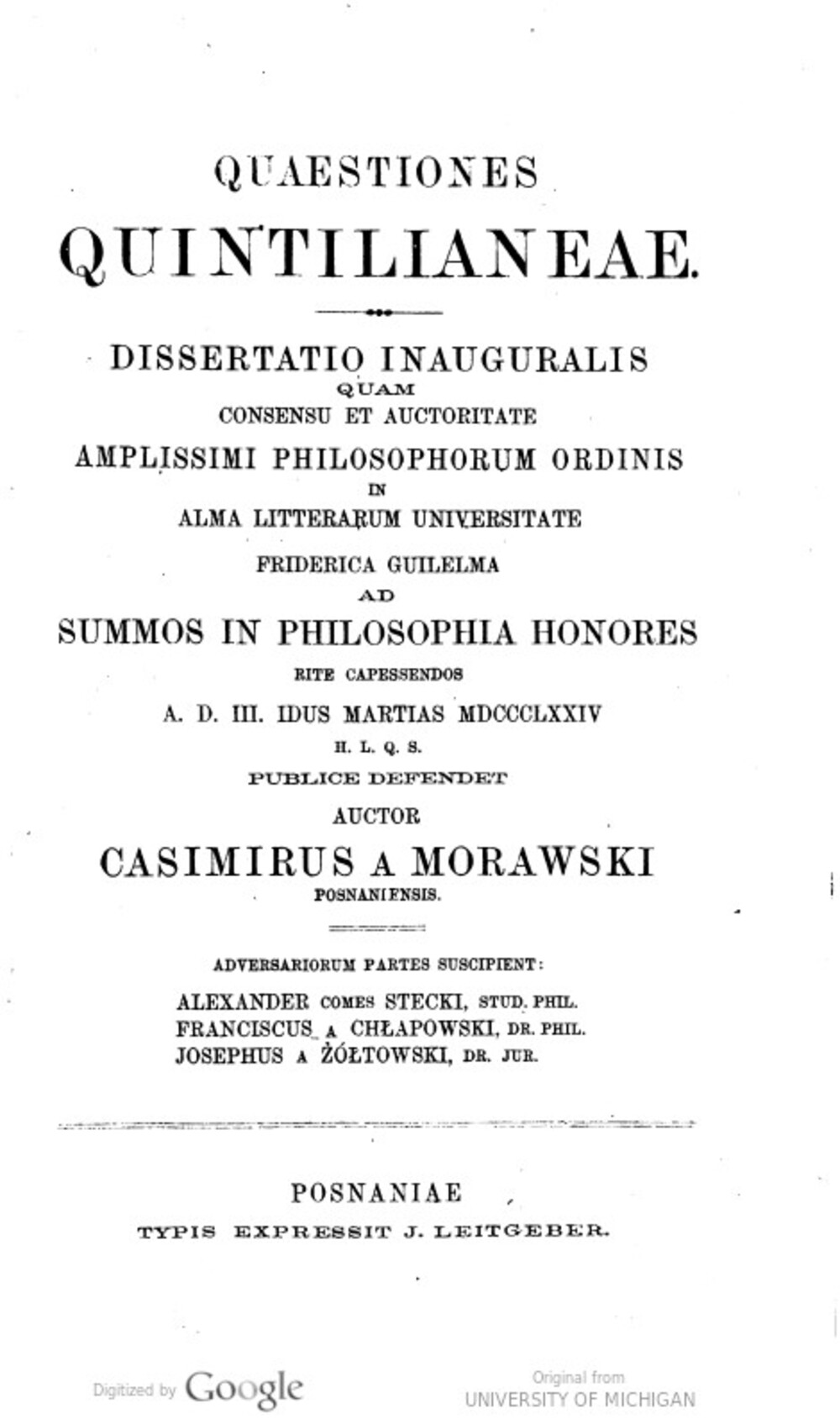 Cover für Quaestiones Quintilianeae