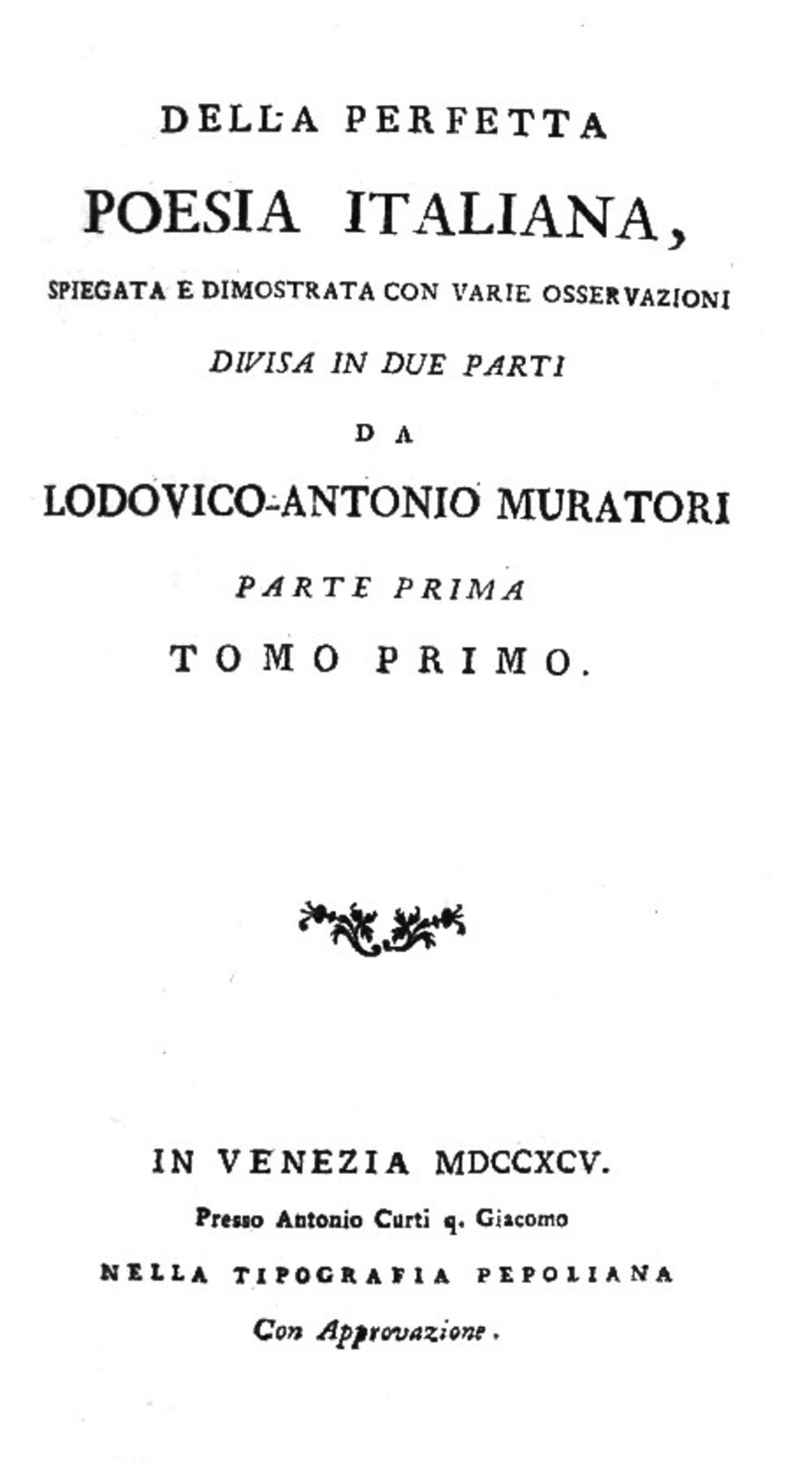 Cover für Della perfetta poesia italiana