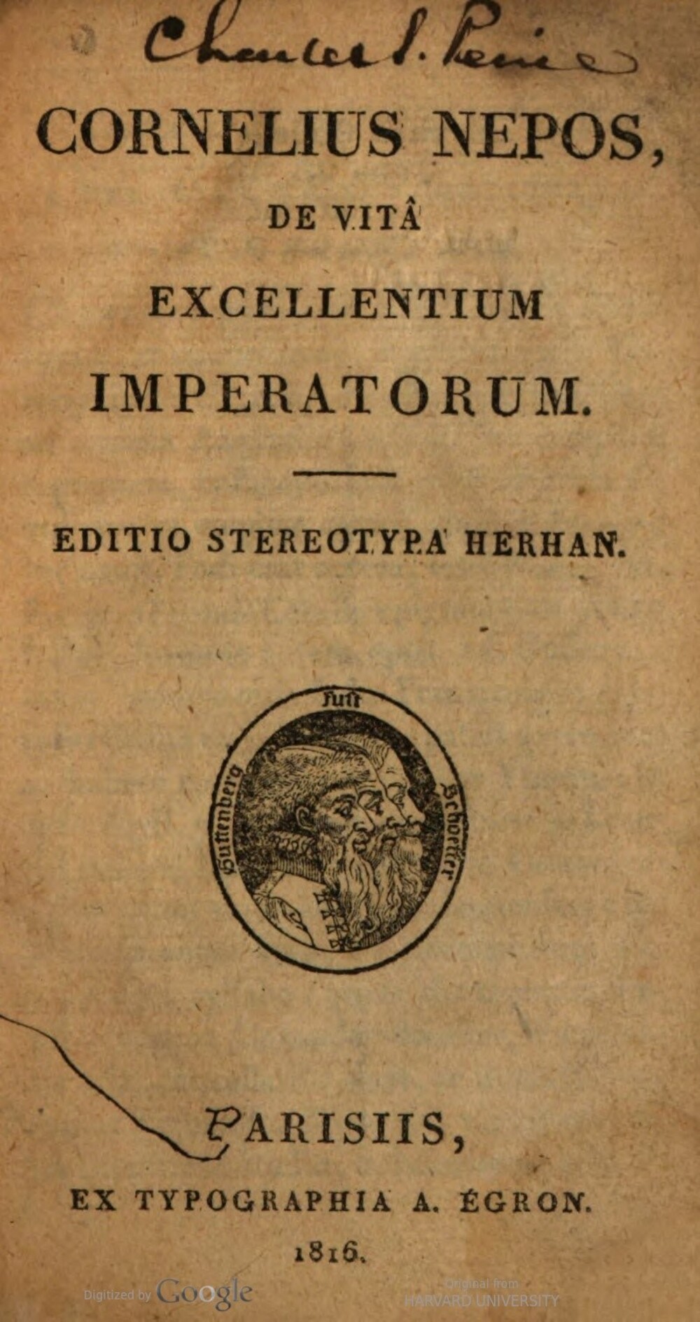 Cover für De vita excellentium imperatorum