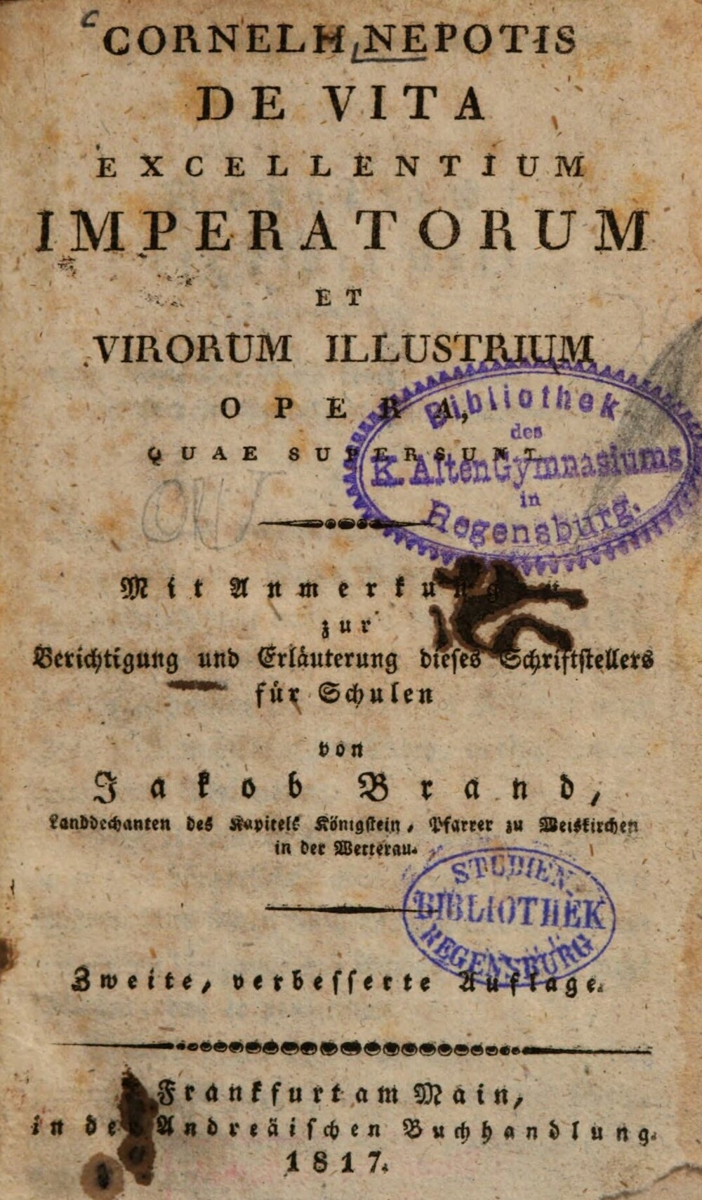 Cover für De vita excellentium imperatorum et virorum illustrium opera, quae supersunt